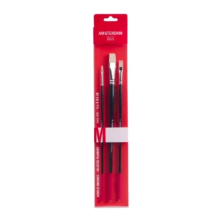 Amsterdam • Brush Set Series 600 M 4-8-16mm Synthetic Flat 3 stk